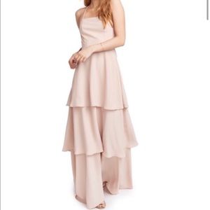 Calypso Ruffle Dress Dusty Blush Crisp
